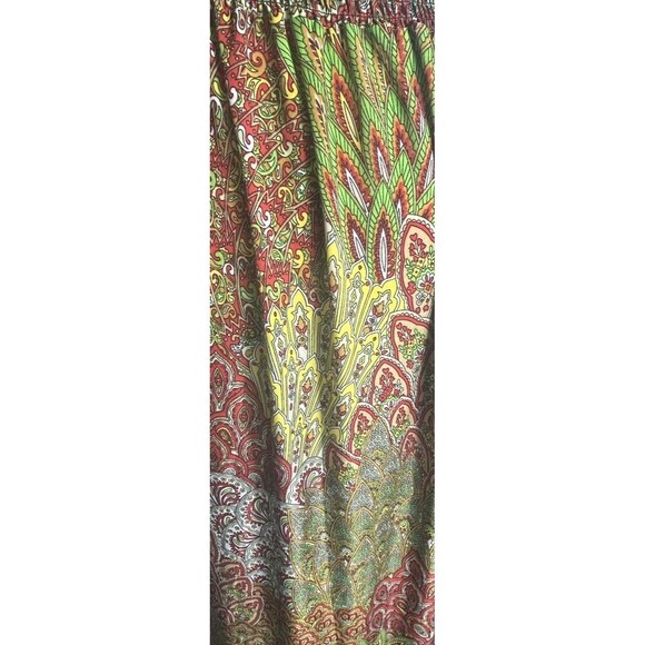 Seven Islands Sleeveless Ruffle Straps Paisley Print Maxi Dress Size Medium - Picture 5 of 9
